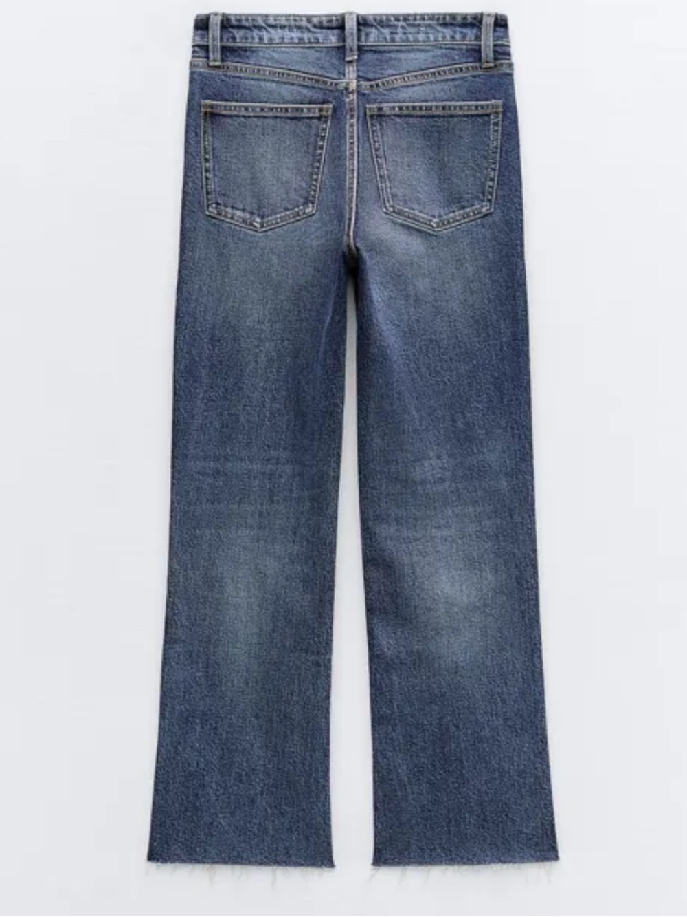 Zara TRF Cropped Flare Mid Rise Jeans - Picture 3 of 8